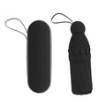 Five-Fold Sun Protection Umbrella with Storage Case - Black