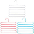 Five-Tier Trouser Hangers, Pack of 5 - Pink - view 3