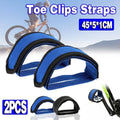 Fixie Bike Toe Clip Straps Anti-Slip Nylon Pedal Straps, Pack of 2, Black - view 2