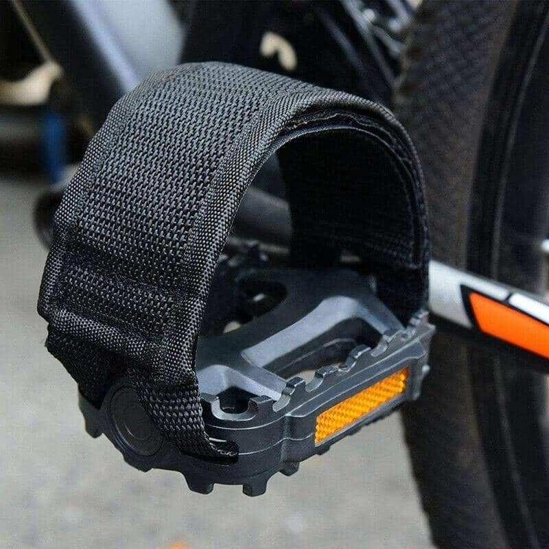 Fixie Bike Toe Clip Straps Anti-Slip Nylon Pedal Straps, Pack of 2, Black - view 5