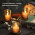 Flameless LED Christmas Candle Lamps with Remote, Set of 3 - view 4