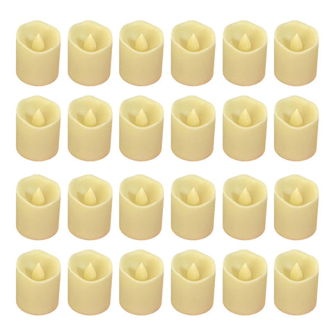 Flameless LED Votive Tea Light Candles for Weddings and Church Decoration - Pack of 24