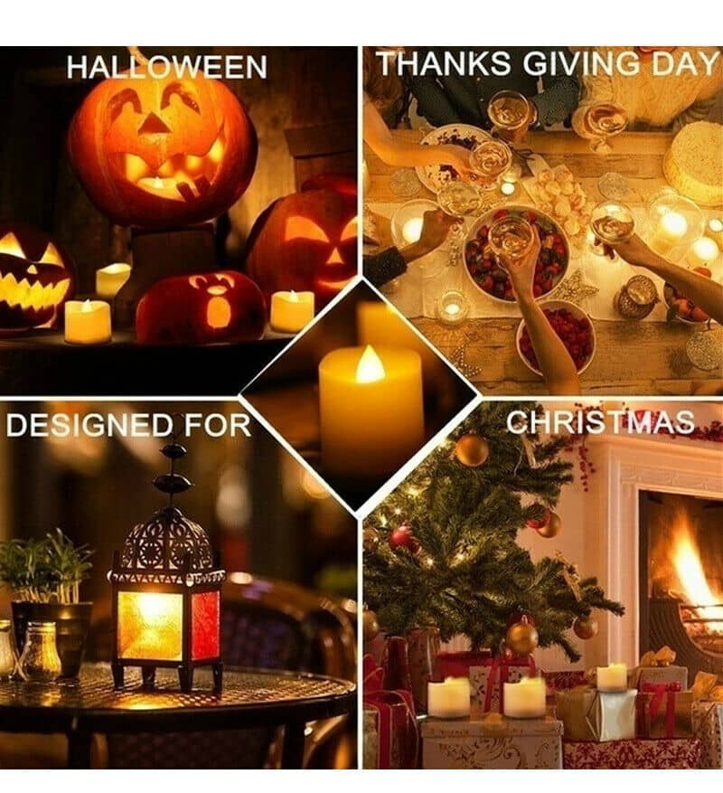 Flameless LED Votive Tea Light Candles for Weddings and Church Decoration - Pack of 24 - view 5