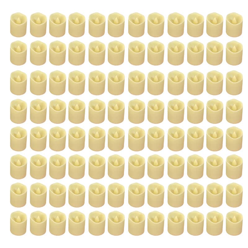 Flameless LED Votive Tea Light Candles for Weddings and Church Decoration - Pack of 96