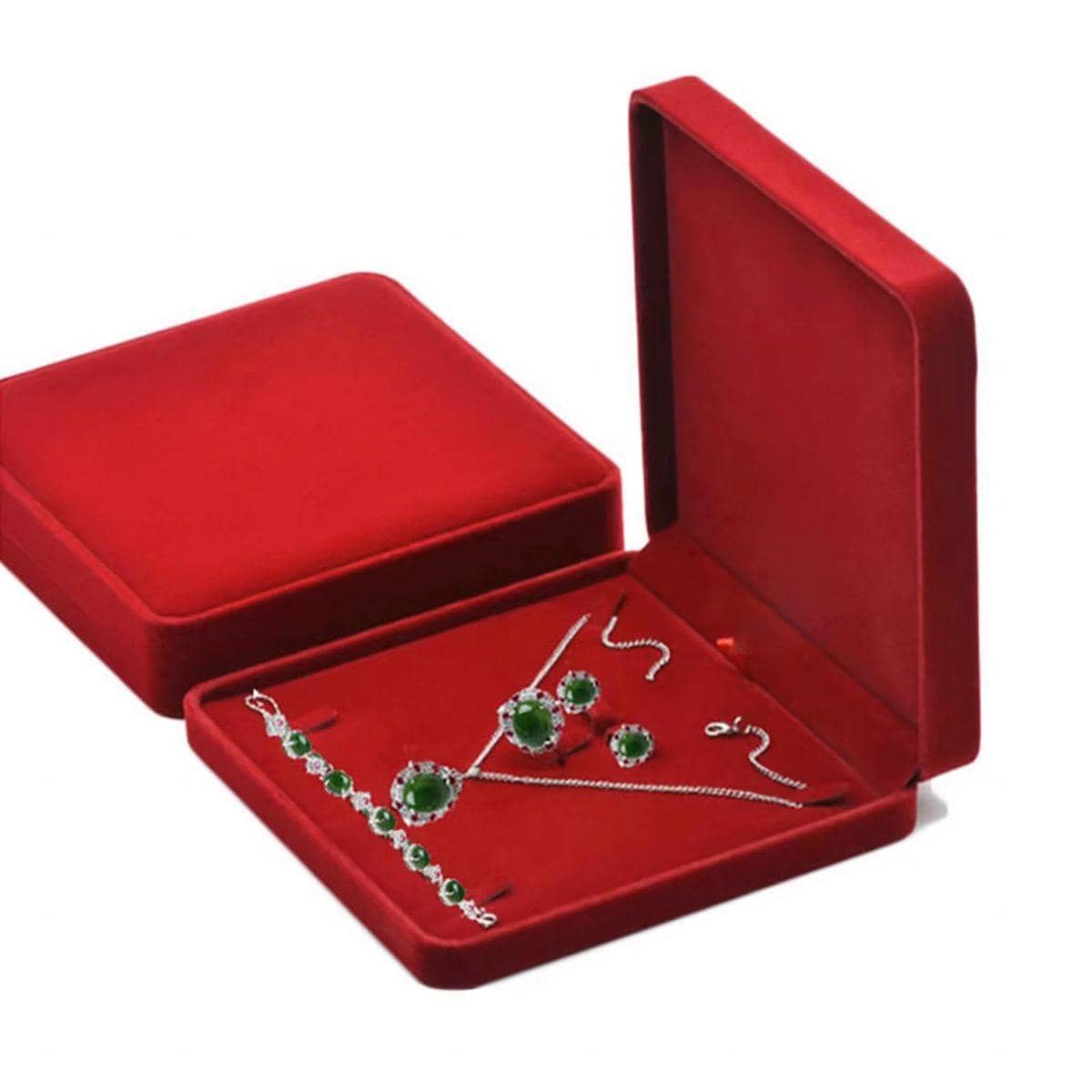 Flannel Jewellery Gift Box for Necklaces, Rings, Earrings and Bracelets - Dark Grey - view 5