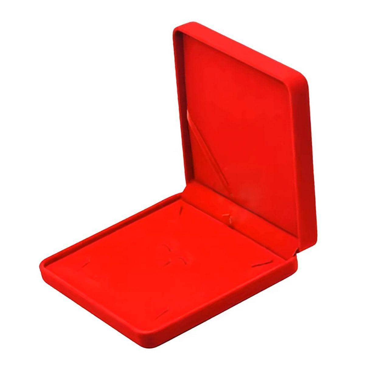 Flannel Jewellery Gift Box for Necklaces, Rings, Earrings and Bracelets - Red