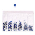 Flat Back Glass Nail Art Rhinestones - Blue, Approx 1440 Pieces