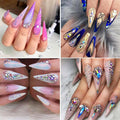 Flat Back Glass Nail Art Rhinestones - Blue, Approx 1440 Pieces - view 5