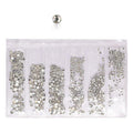 Flat Back Glass Nail Art Rhinestones - Clear, Approx 1440 Pieces