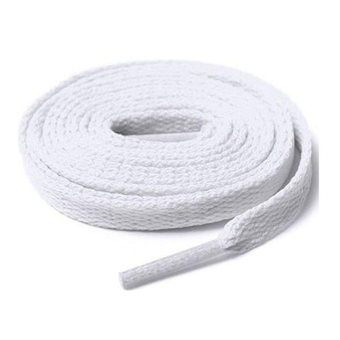 Flat Shoelaces 120cm for Sneakers and Shoes - White