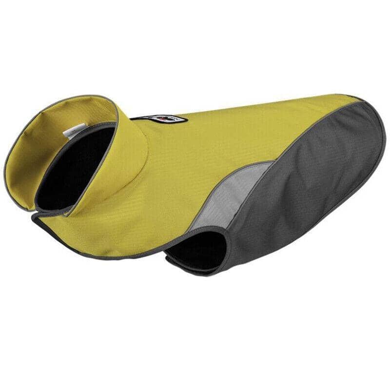 Fleece Dog Coat with Water Repellent Finish - Green and Grey, Size L (Chest 58 cm)