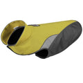 Fleece Dog Coat with Water Repellent Finish - Green and Grey, Size XS (Chest 35 cm)