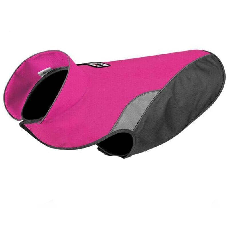 Fleece Dog Coat with Water-Repellent Finish, Hot Pink - Size M (Neck 44 cm, Chest 50 cm)