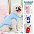 Fleece Dog Vest - Blue Bell Design, Size S (Chest 35 cm, Back 25 cm) - view 2