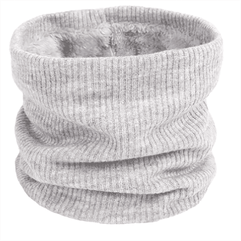 Fleece Neck Warmer, Double Layer, 25 x 22 x 2 cm - Grey