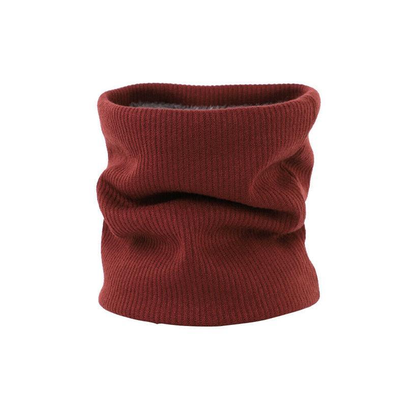 Fleece Neck Warmer, Double Layer, 25 x 22 x 2 cm - Wine Red