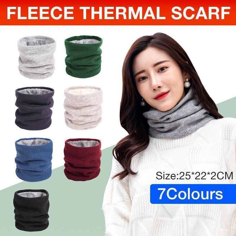 Fleece Neck Warmer, Double Layer, 25 x 22 x 2 cm - Wine Red - view 2