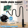 Flexible Gooseneck Phone and Tablet Holder with Clamp for Bed and Desk - Black - view 2
