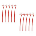 Flexible Plastic Lawn Mower Replacement Blades, Pack of 10 - Red
