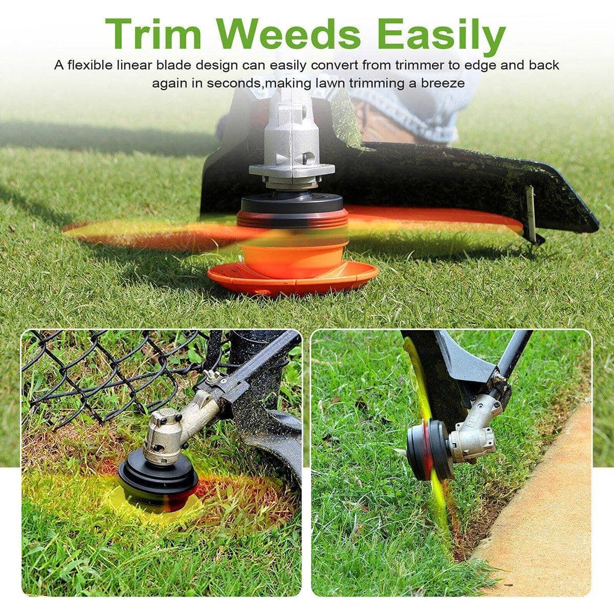 Flexible Plastic Lawn Mower Replacement Blades, Pack of 10 - Red - view 5