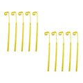 Flexible Plastic Lawn Mower Replacement Blades, Pack of 10 - Yellow