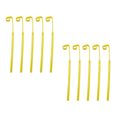 Flexible Plastic Lawn Mower Replacement Blades, Pack of 10 - Yellow