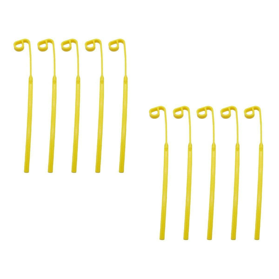 Flexible Plastic Lawn Mower Replacement Blades, Pack of 10 - Yellow