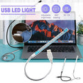 Flexible USB Reading Light with 10 LEDs for Keyboard and Laptop - Silver - view 2