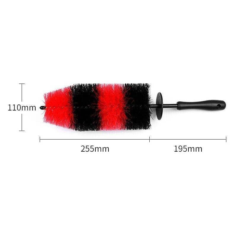 Flexible Wheel Rim and Engine Bay Cleaning Brush 45 cm with Nylon Bristles, Red and Black - view 3