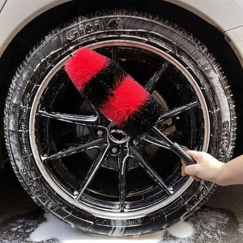 Flexible Wheel Rim and Engine Bay Cleaning Brush 45 cm with Nylon Bristles, Red and Black - view 5