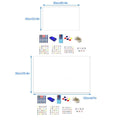 Flexible Whiteboard Sheet Set with Markers and Eraser - 90 x 100 cm - view 3