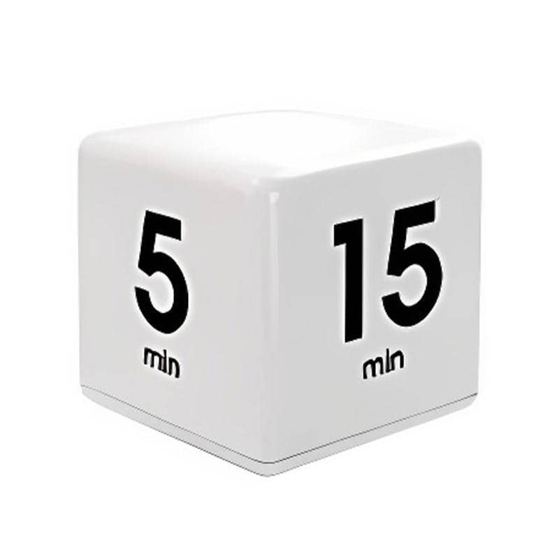 Flip Cube Timer for Study, Exercise and Cooking - 5, 15, 25 and 45 Minutes