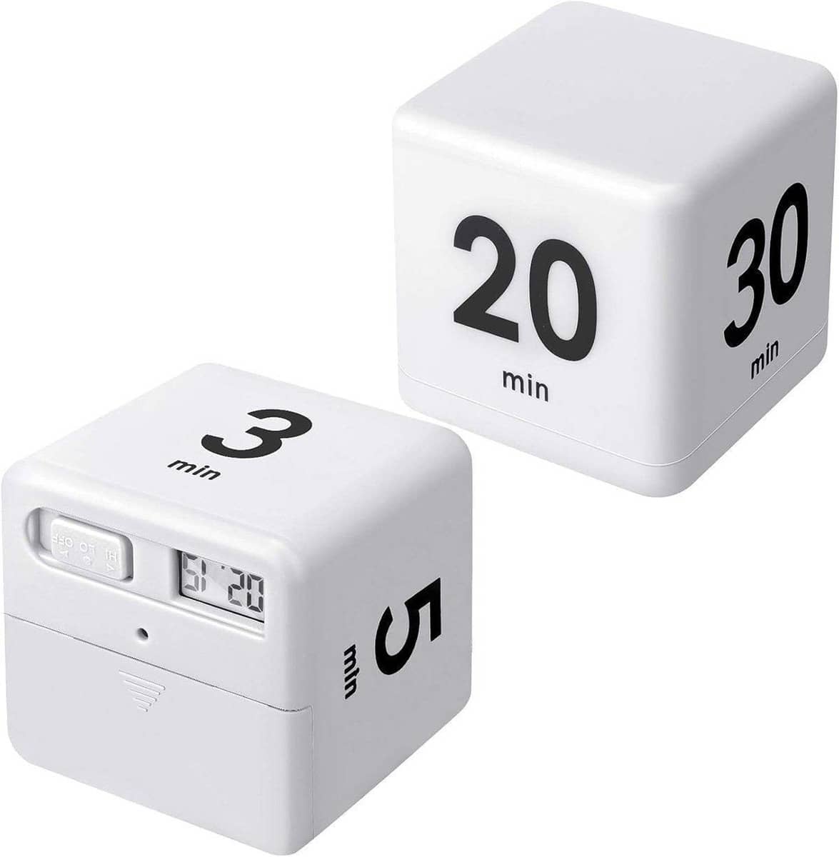 Flip Cube Timer for Study, Exercise and Cooking - 5, 15, 25 and 45 Minutes - view 3