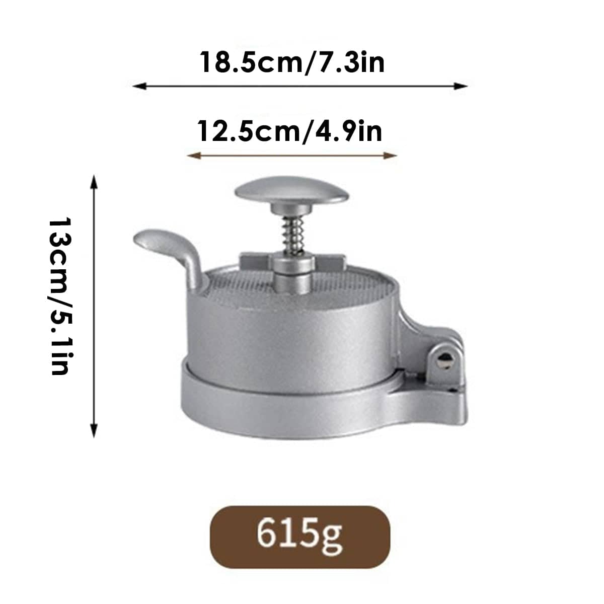 Flip Top Burger Press Meat Patty Maker, 13 cm Aluminium Alloy - view 3
