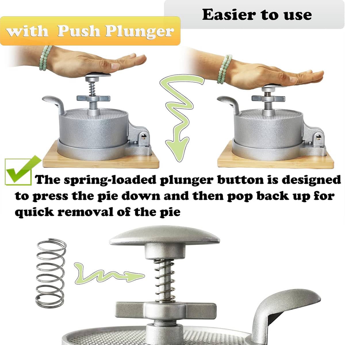 Flip Top Burger Press Meat Patty Maker, 13 cm Aluminium Alloy - view 5