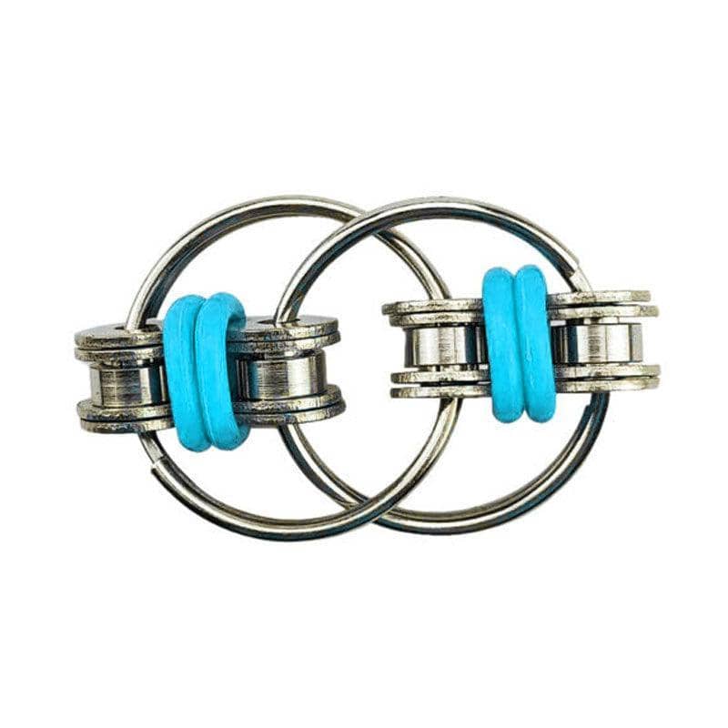 Flippy Bike Chain Fidget Toy - Light Blue