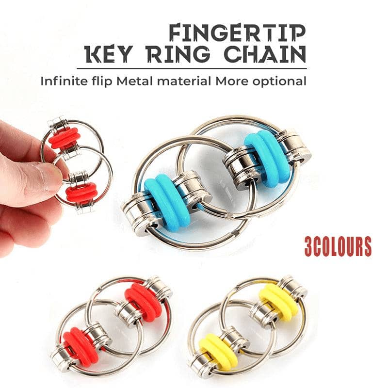Flippy Bike Chain Fidget Toy - Light Blue - view 2