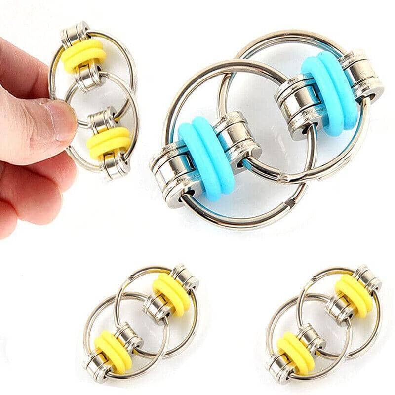 Flippy Bike Chain Fidget Toy - Light Blue - view 3