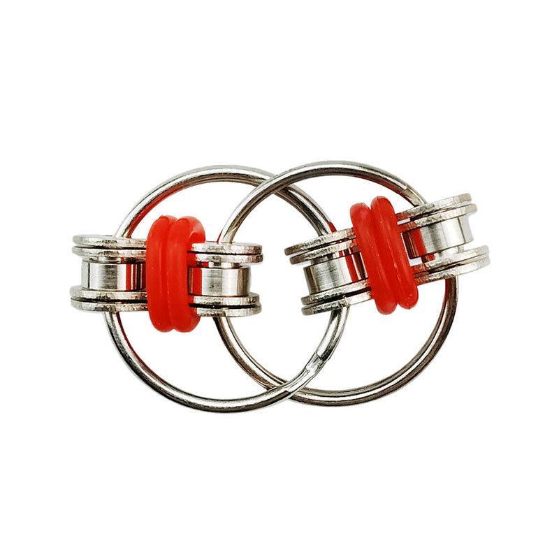 Flippy Bike Chain Fidget Toy - Red