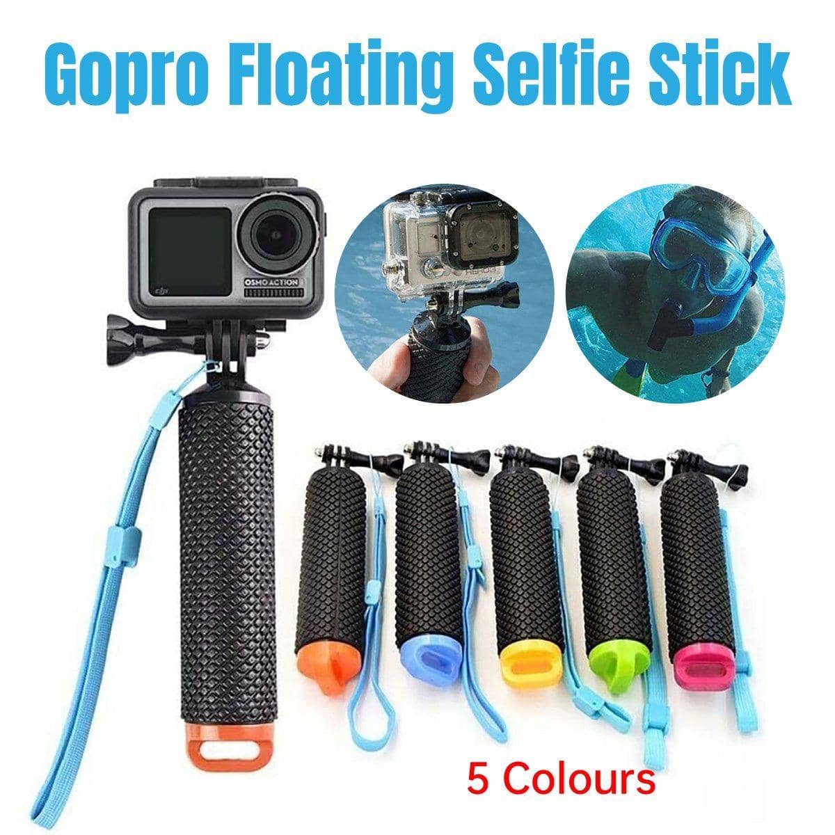 Floating Buoyancy Stick for Action Cameras - Orange Cap - view 2