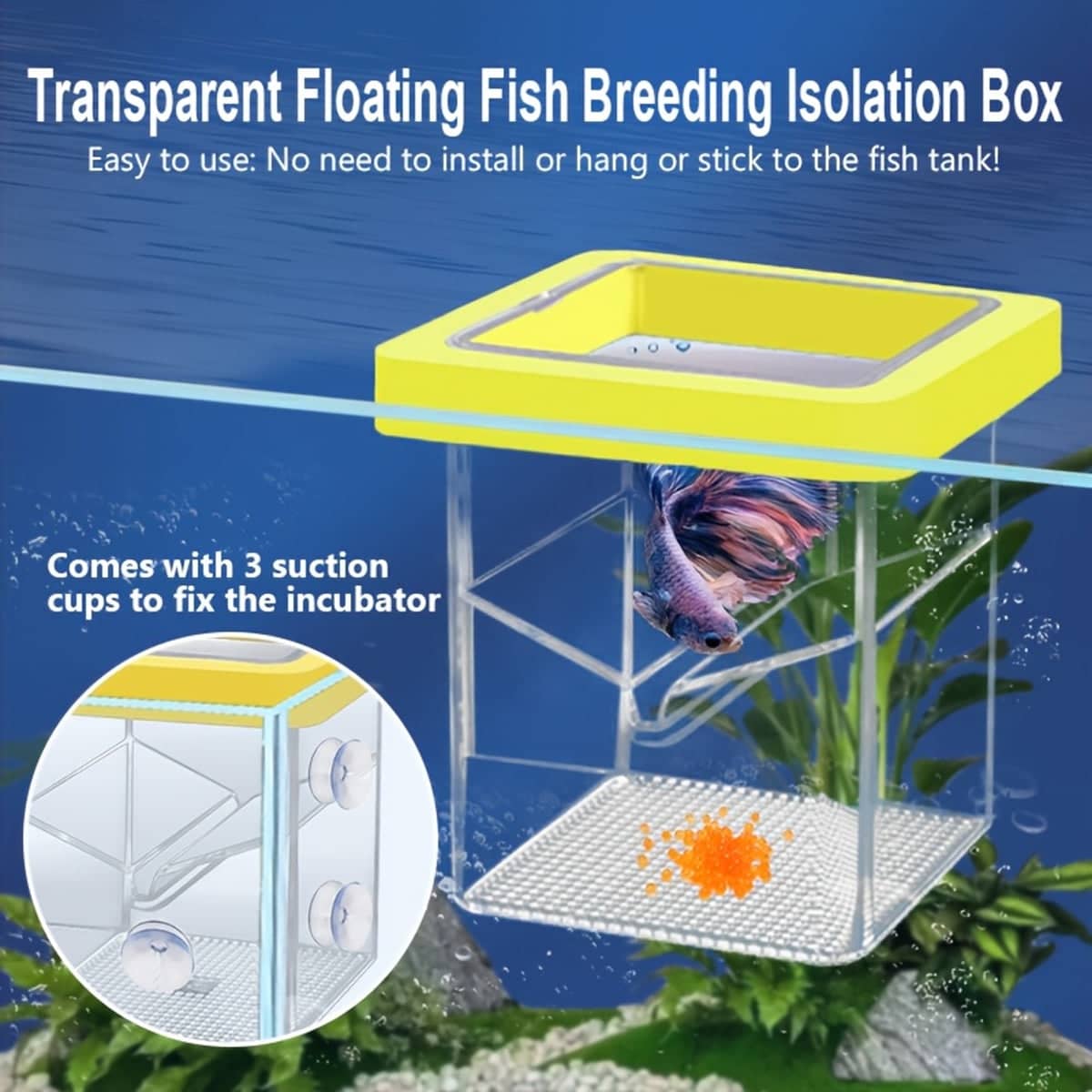 Floating Fish Breeding Box Isolation Incubator for Aquarium - view 4