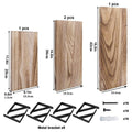 Floating Wall Shelves Set of 4 - Natural Wood with Black Brackets - view 3