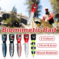 Floating Wood Fishing Lure 19 cm - Black and Lime Green - view 2