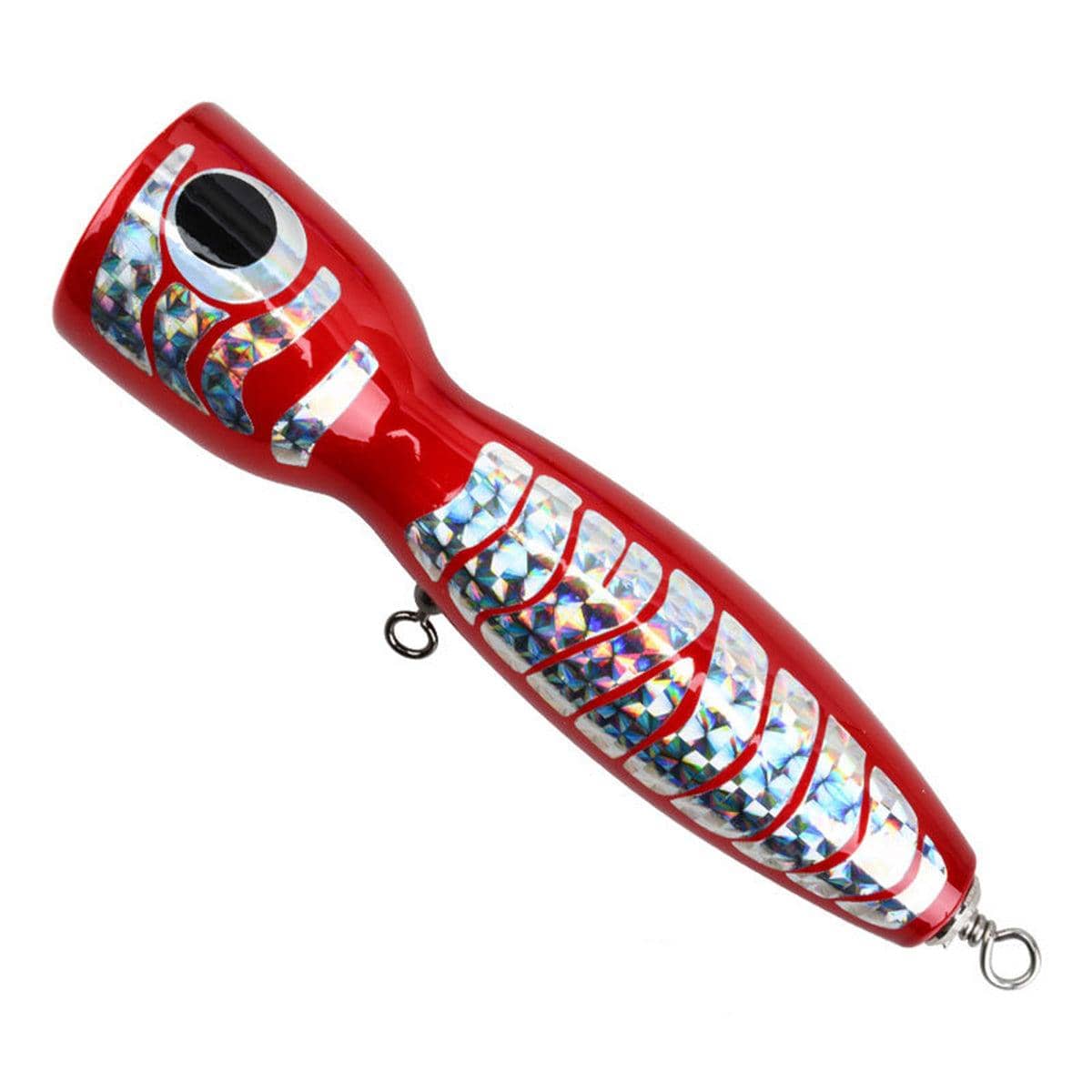 Floating Wood Fishing Lure 19 cm - Red and Silver
