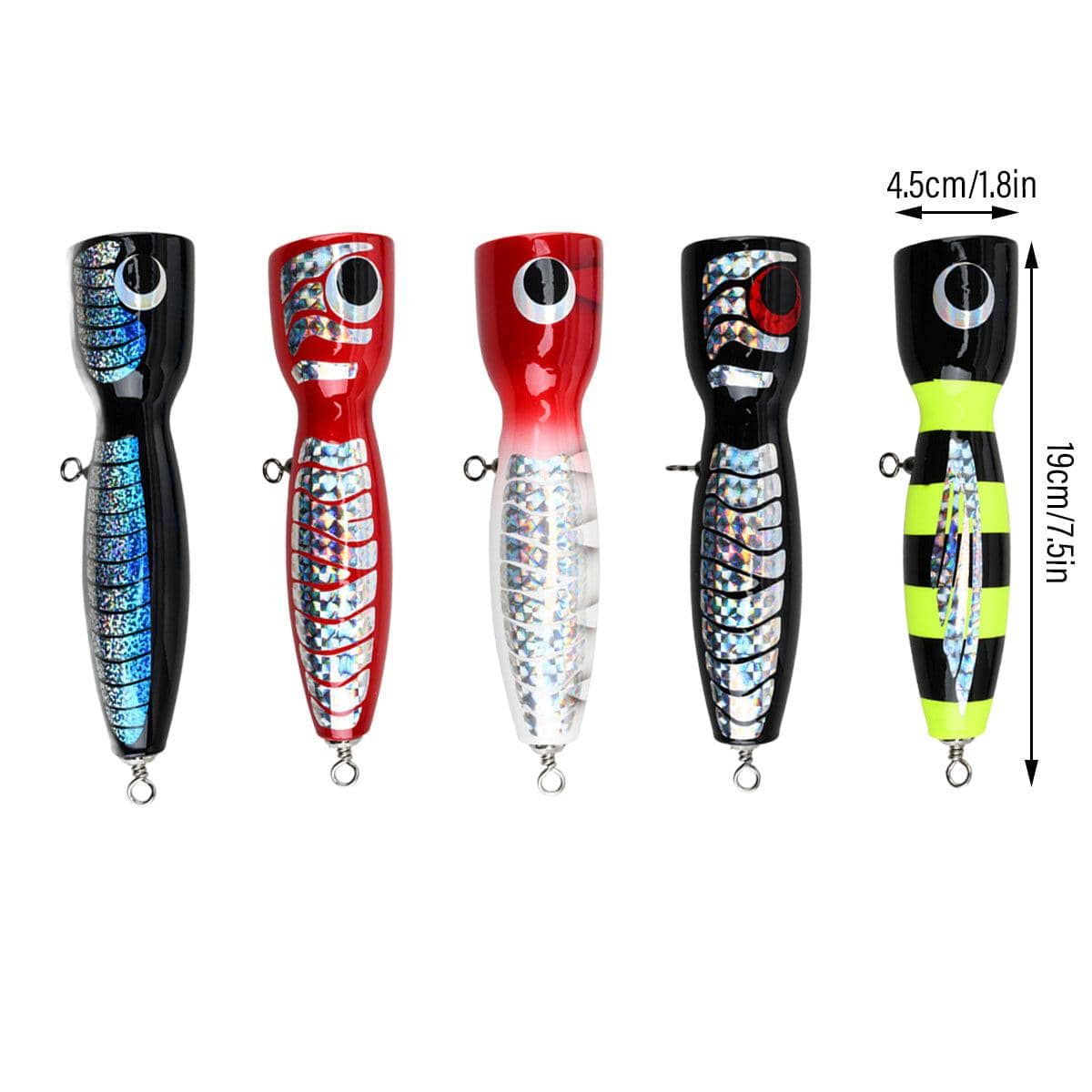 Floating Wood Fishing Lure 19 cm - Red and White - view 4