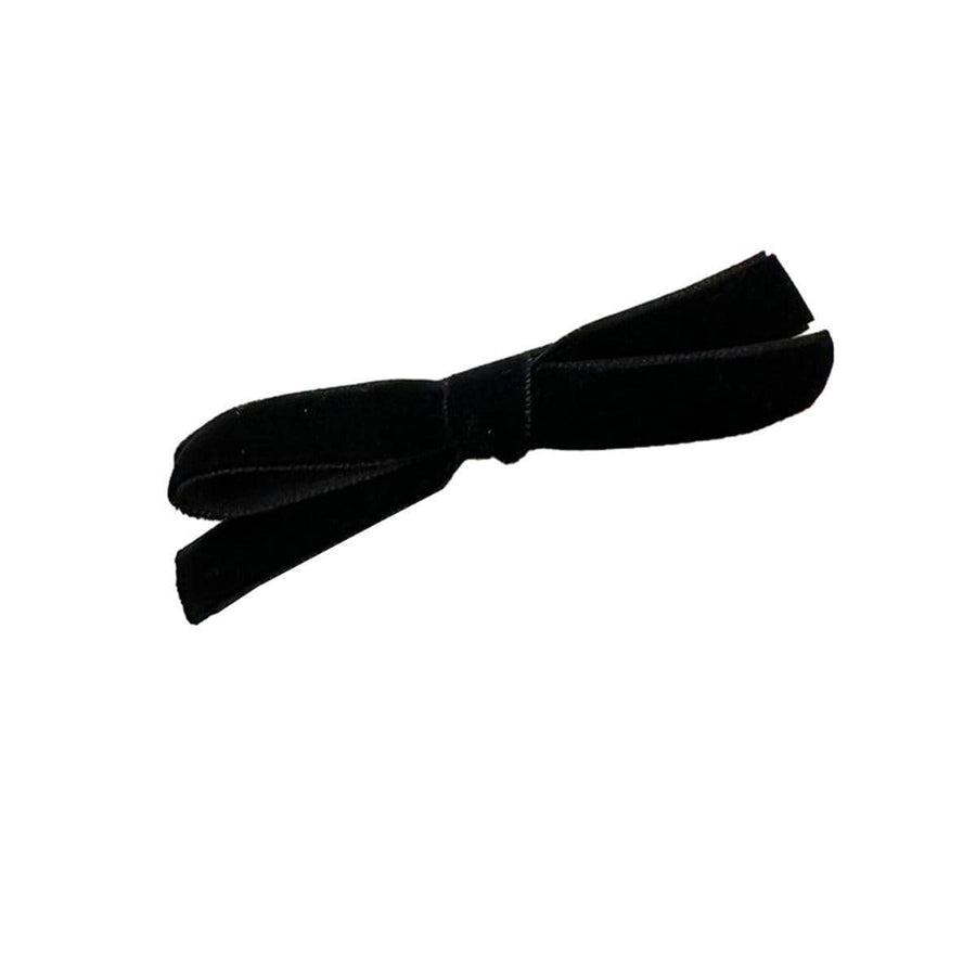 Flocking Velvet Bow Hair Clip for Girls - Black