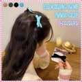 Flocking Velvet Bow Hair Clip for Girls - Dusty Pink - view 2