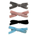 Flocking Velvet Bow Hair Clip for Girls - Dusty Pink - view 3