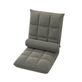 Floor Lounge Chair with Lumbar Pillow, Folding Recliner - Grey