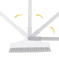 Floor Scrub Brush with Squeegee and Long Handle - Blue and Yellow - view 4